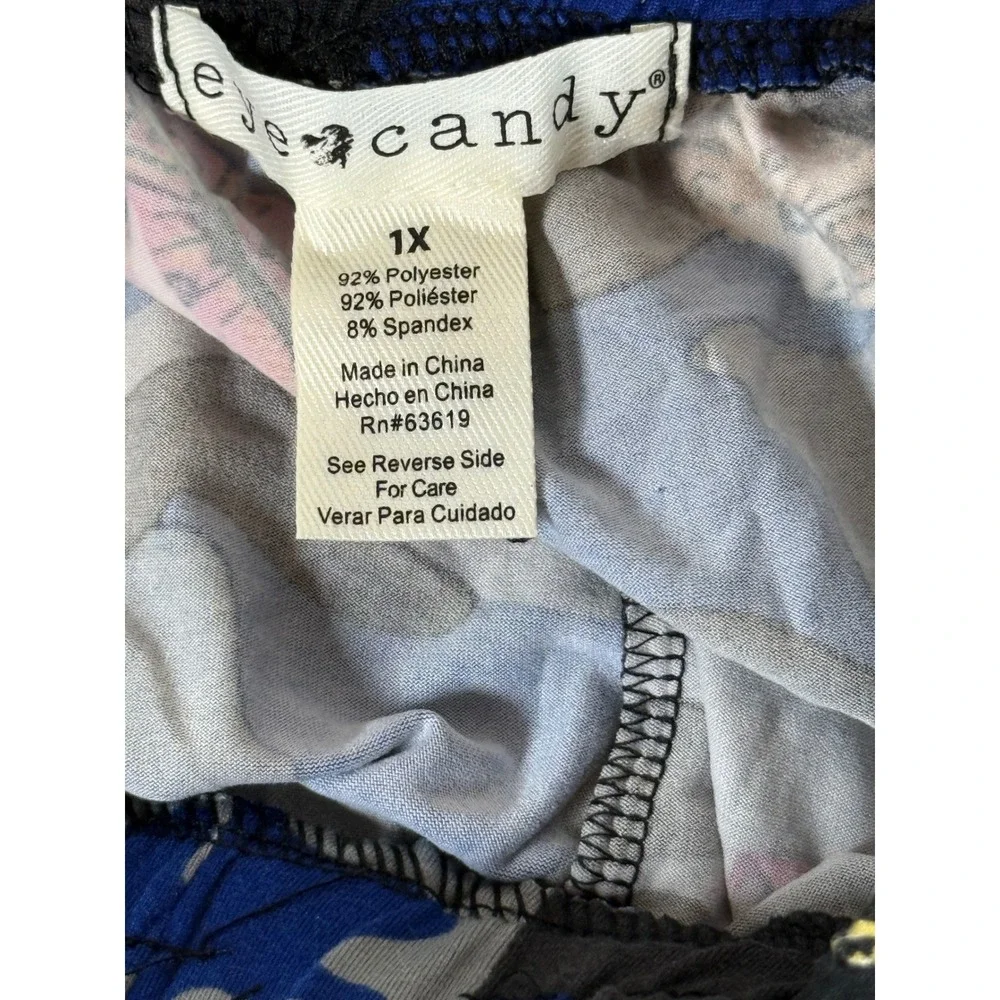 Eye Candy Women's 1X Camo Print Jogger Pants with‎ Lips and Zipper Pockets